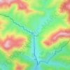 Mapa topográfico Nekez-Egina, altitud, relieve