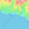 Mapa topográfico Lugar de Baixo, altitud, relieve