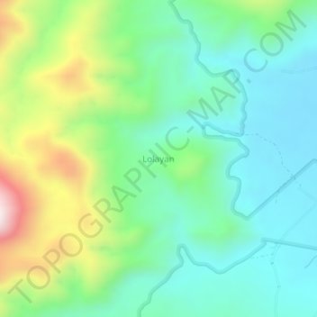 Mapa topográfico Lolayan, altitud, relieve