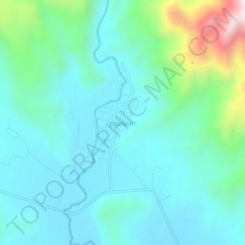 Mapa topográfico Jiquilpan, altitud, relieve