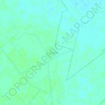 Mapa topográfico La Lucha, altitud, relieve