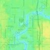 Mapa topográfico Hillsborough River Estates, altitud, relieve