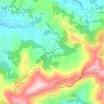 Mapa topográfico Riaño, altitud, relieve