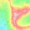 Mapa topográfico Mount Columbia, altitud, relieve