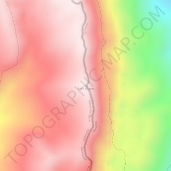 Mapa topográfico Bukit Ngaras, altitud, relieve