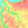 Mapa topográfico Les Ouches, altitud, relieve