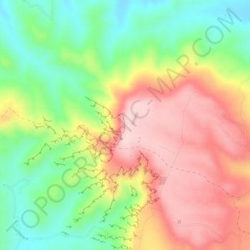 Mapa topográfico Vento Mare, altitud, relieve