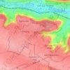 Mapa topográfico Les Prés Mouchards, altitud, relieve