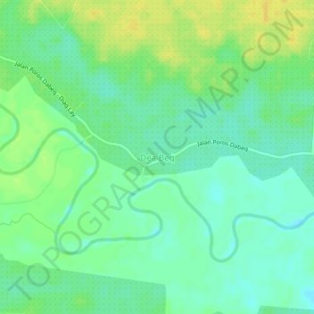 Mapa topográfico Dea Beq, altitud, relieve