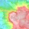 Mapa topográfico Cacaban, altitud, relieve
