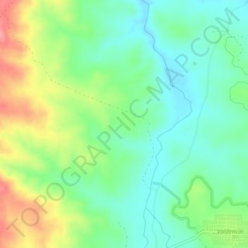 Mapa topográfico El Encín, altitud, relieve