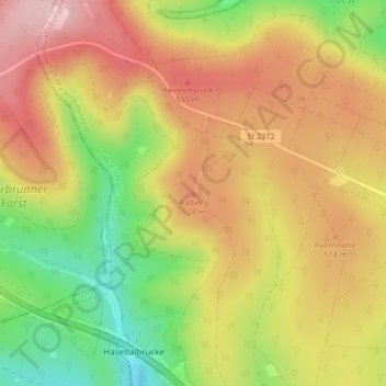 Mapa topográfico Aalberg, altitud, relieve