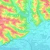 Mapa topográfico Le Fraisse, altitud, relieve