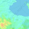 Mapa topográfico Mendahara, altitud, relieve