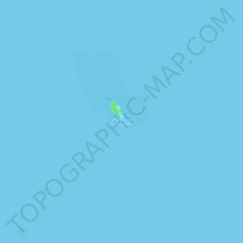 Mapa topográfico Adam, altitud, relieve