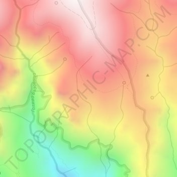 Mapa topográfico Montes Balcanes, altitud, relieve