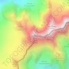 Mapa topográfico Dent du Géant, altitud, relieve