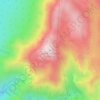 Mapa topográfico Cerro Uritorco, altitud, relieve