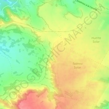 Mapa topográfico Migalo, altitud, relieve