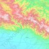 Mapa topográfico Distrik Lolat, altitud, relieve