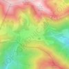 Mapa topográfico Col de Beyrède, altitud, relieve