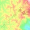 Mapa topográfico Conceição do Ibitipoca, altitud, relieve