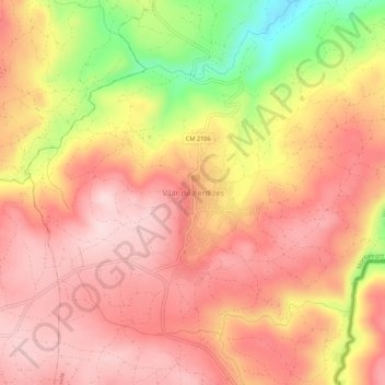 Mapa topográfico Vilar de Perdizes, altitud, relieve