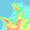Mapa topográfico Hermosa, altitud, relieve