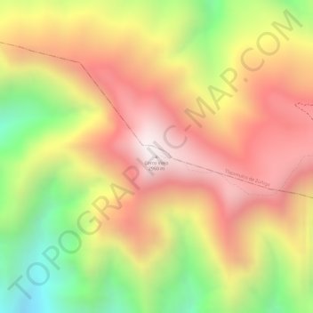 Mapa topográfico Cerro Viejo, altitud, relieve