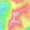 Mapa topográfico Tête du Colonney, altitud, relieve