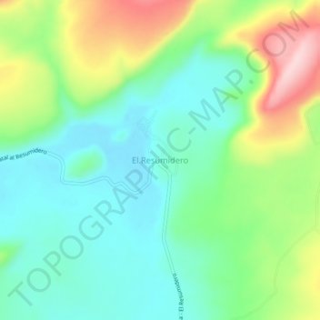 Mapa topográfico El Resumidero, altitud, relieve