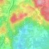Mapa topográfico Les Vergnes, altitud, relieve