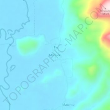 Mapa topográfico Maralee, altitud, relieve
