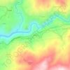 Mapa topográfico Cidadelhe, altitud, relieve