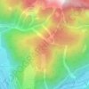 Mapa topográfico Monte di Cabia, altitud, relieve