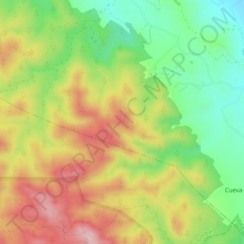 Mapa topográfico Mirador 290 msnm, altitud, relieve