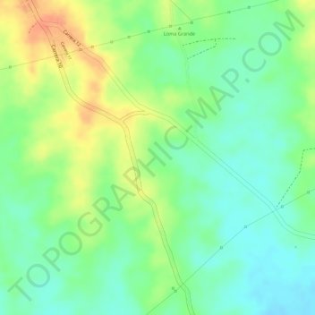 Mapa topográfico San Luis, altitud, relieve