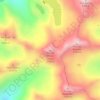 Mapa topográfico Pico de Serrato / Tablato, altitud, relieve