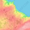 Mapa topográfico Kerlevenez, altitud, relieve