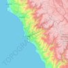 Mapa topográfico Provincia de Lima, altitud, relieve