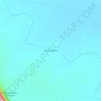 Mapa topográfico Plan de Iguala, altitud, relieve