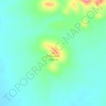 Mapa topográfico El Venado, altitud, relieve