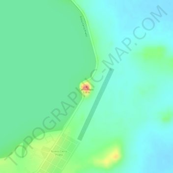Mapa topográfico Cerro Prieto, altitud, relieve
