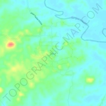 Mapa topográfico Tajur, altitud, relieve