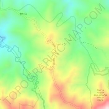 Mapa topográfico POBLAZON, altitud, relieve