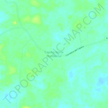 Mapa topográfico Caparo Norte Occidental, altitud, relieve