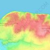 Mapa topográfico Blancmesnil, altitud, relieve