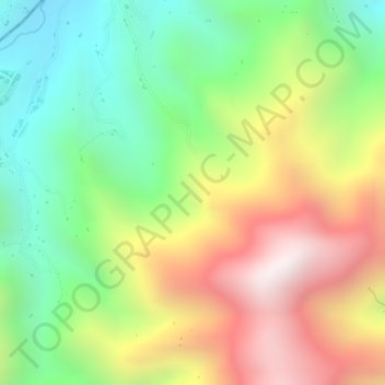 Mapa topográfico Huila, altitud, relieve