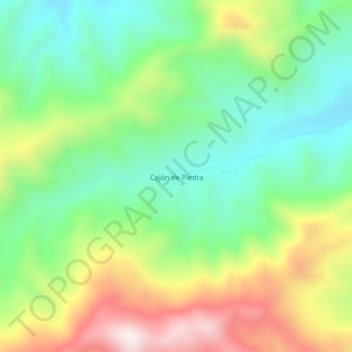 Mapa topográfico Cajón de Piedra, altitud, relieve