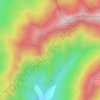 Mapa topográfico La Roble, altitud, relieve